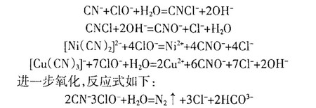 含氰含堿廢水處理反應方程式